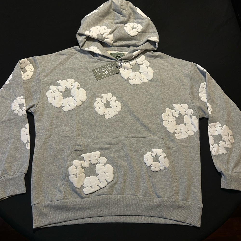 Gray Floral Women's Crew Neck Sweater